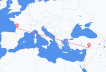 Flyreiser fra Gaziantep, Tyrkia til Bordeaux, Frankrike
