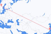 Flyrejser fra Wenzhou, Kina til Östersund, Sverige