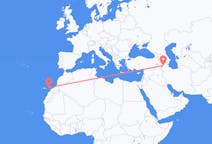 Vluchten van Tabriz, Iran naar Fuerteventura, Spanje