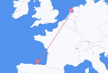 オランダのアムステルダムから、スペインのサンタンデールまでのフライト