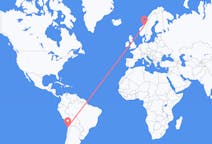 Flyrejser fra Antofagasta, Chile til Trondheim, Norge