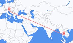 Flyreiser fra Pattaya, Thailand til Trieste, Italia