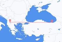 Loty z Ochryda, Macedonia Północna z Trabzon, Turcja