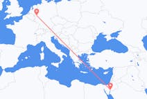 Flyreiser fra Akaba, Jordan til Köln, Tyskland