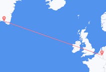 Flights from Qaqortoq, Greenland to Liège, Belgium
