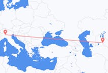 Flyrejser fra Nukus til Milano