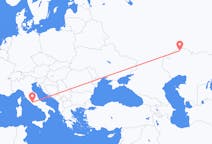 Vluchten van Mondeling, Kazachstan naar Rome, Italië