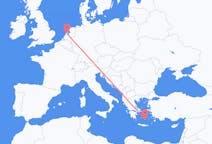 Flights from Santorini in Greece to Amsterdam in the Netherlands