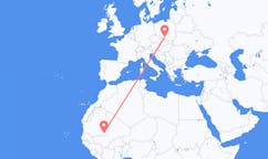 Flyg från Nema, Mauretanien till Katowice, Polen