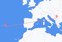 Flyreiser fra Kraljevo, Serbia til Ponta Delgada, Portugal
