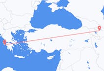 Vluchten van Gəncə, Azerbeidzjan naar Zakynthos-eiland, Griekenland
