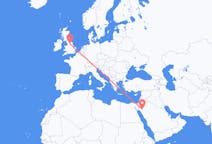 出发地 沙特阿拉伯出发地 塔布克前往英格兰的利兹的航班