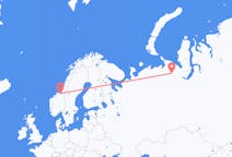 Flights from Vorkuta, Russia to Trondheim, Norway
