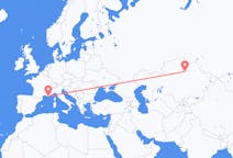 Flyreiser fra Nur-Sultan, Kasakhstan til Toulon, Frankrike