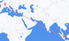 Flüge von Palembang, Indonesien nach Grenoble, Frankreich