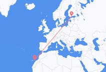 Vols d’Helsinki, Finlande vers Ajuy, Espagne