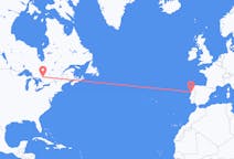 Flyrejser fra North Bay, Canada til Porto, Portugal