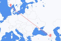 Flyreiser fra Jerevan, Armenia til Kristiansand, Norge