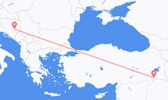 来自波斯尼亚和黑塞哥维那出发地 塞拉耶佛目的地 土耳其舍爾納克的航班