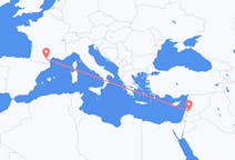 Flyrejser fra Damaskus, Syrien til Carcassonne, Frankrig