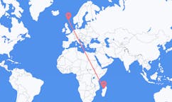 Flights from Mahajanga, Madagascar to Shetland Islands, Scotland