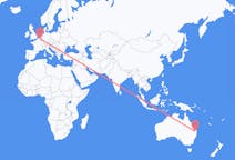 Flyreiser fra Toowoomba, Australia til Brussel, Belgia