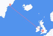 来自英格兰的出发地 布里斯托尔目的地 格陵兰库鲁苏克的航班