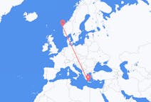 Flights from Florø, Norway to Chania, Greece