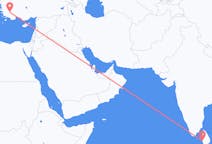 Flyreiser fra Colombo, til Denizli