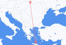 Flyreiser fra Iraklio, Hellas til Satu Mare, Romania