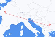 Flyg från Tours, Frankrike till Sofia, Bulgarien