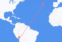 Flyrejser fra Tacna, Peru til Terceira, Portugal