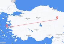 トルコのシヴァスからから、ギリシャのキオスまでのフライト