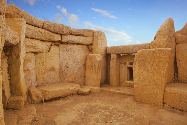 Photo of Neolithic temples of Mnajdra, Malta.