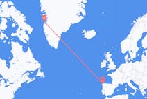 Voli da Aasiaat, Groenlandia a La Coruña, Spagna