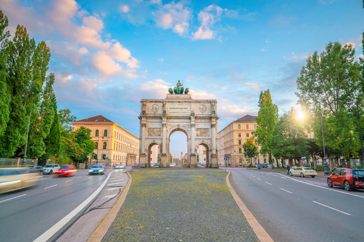 Photo of Siegestor (Victory Gate) triumphal arch in Munich, Germany.