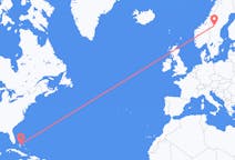 Flyreiser fra Nassau, til Östersund