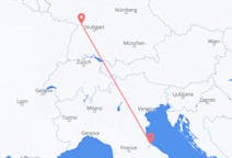 Flyreiser fra Rimini, Italia til Karlsruhe, Tyskland