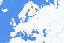 Flights from Kuusamo, Finland to Dalaman, Turkey