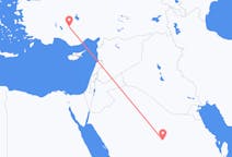 Loty z Al-Kasim, Arabia Saudyjska z Konya, Turcja