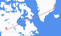 캐나다 캘거리에서 출발해 그린란드 이토코르토르미트(Ittoqqortoormiit)로(으)로 가는 항공편