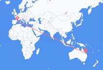 Flyreiser fra Rockhampton, Australia til Barcelona, Spania