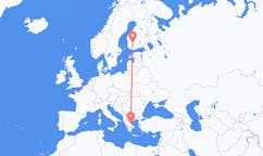 Vluchten van Tampere, Finland naar Volos, Griekenland