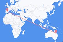 Flyg från Moranbah, Australien till Madrid, Australien