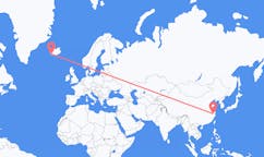 Flyrejser fra Hangzhou, Kina til Reykjavík, Island