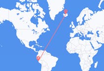 Flyrejser fra Lima, Peru til Akureyri, Island