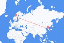 Flyreiser fra Seoul, Sør-Korea til Östersund, Sverige