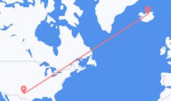 航班从美国米德兰 (阿肯色州)市到阿克雷里市，冰岛塞尔