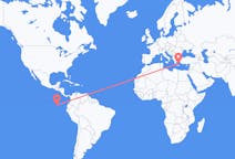 Flyreiser fra Baltra, Ecuador til Santorini, Hellas