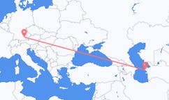 Loty z Turkmenbaszy, Turkmenistan do Monachium, Niemcy